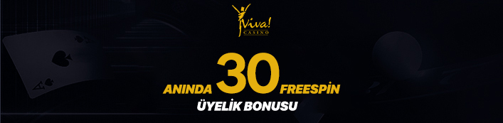 Casinoviva Anında 30 FreeSpin Üyelik Bonusu