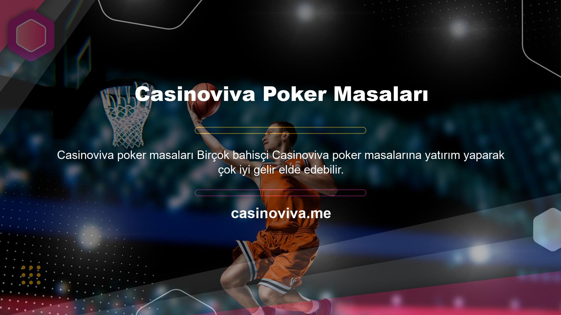 Casinoviva Poker Masaları