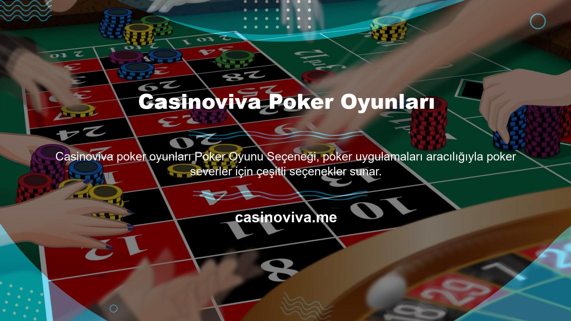 Casinoviva Poker Oyunları