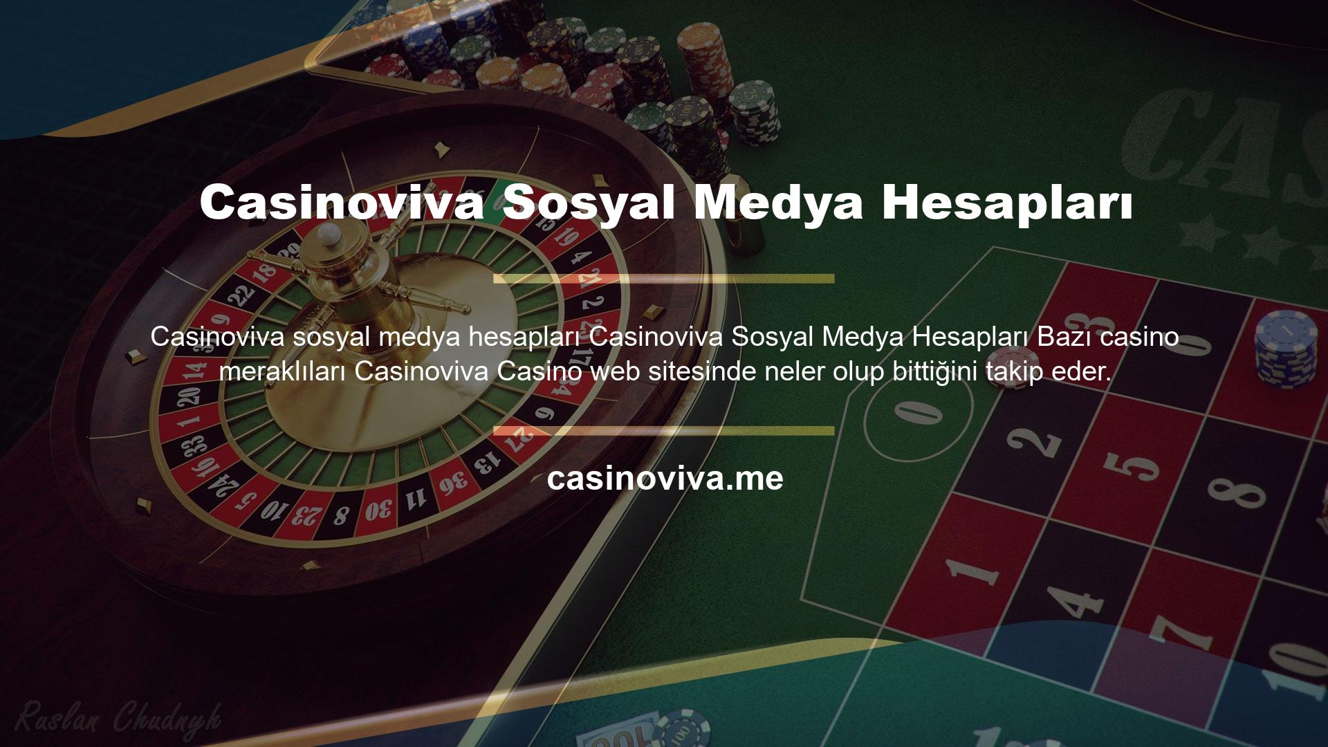 Casinoviva Sosyal Medya Hesapları