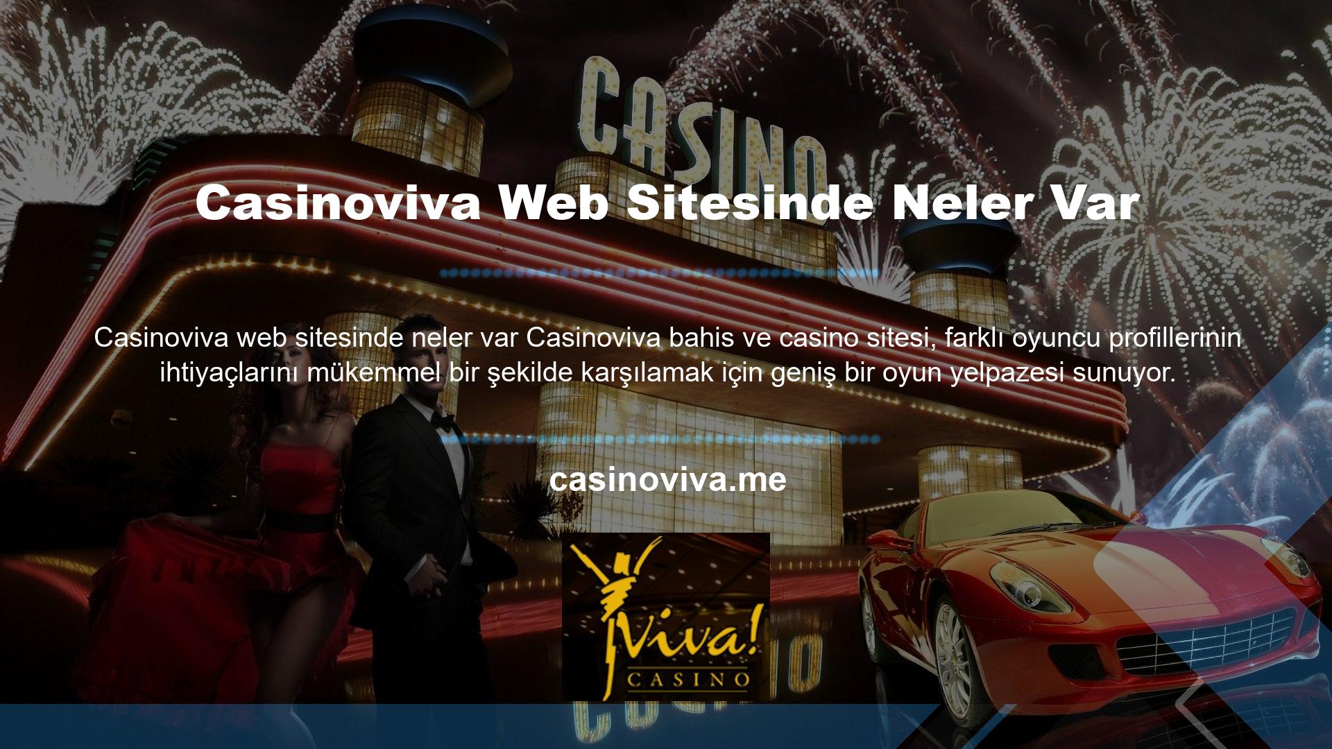 Casinoviva web sitesinde neler var