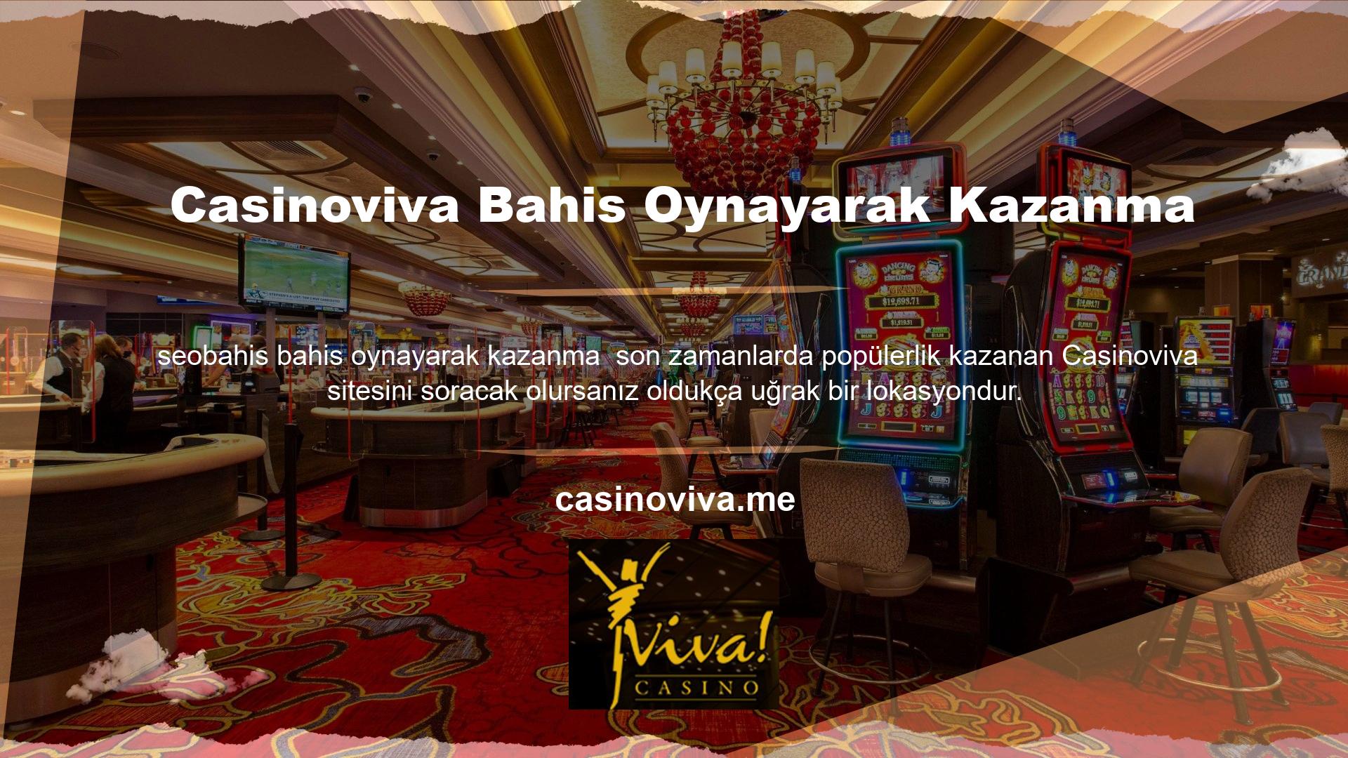 Casinoviva Bahis nispeten yeni bir web sitesi, ancak son derece iyi çalıştığını söylemeliyim